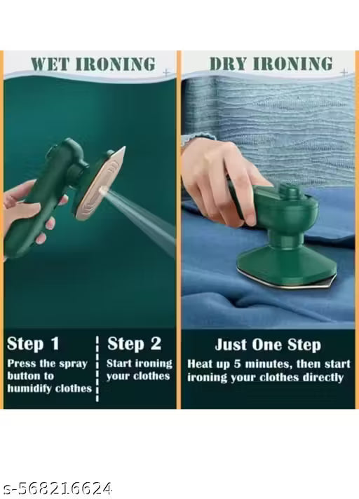 Portable Handheld Steam Iron Machine, Ironing Mini Handheld Press Support Dry And Wet Cloths